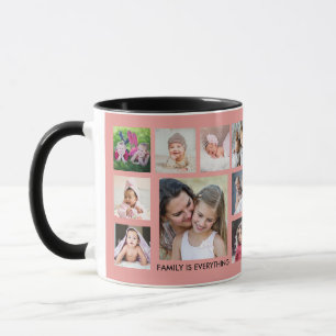 Erstellen Sie Ihre eigene 18-Familie Foto Collage  Tasse