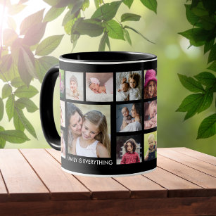 Erstellen Sie Ihre eigene 18-Familie Foto Collage  Tasse