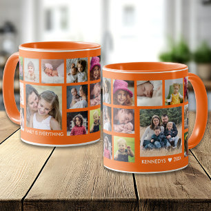 Erstellen Sie Ihre eigene 18-Familienfoto-Collage Tasse
