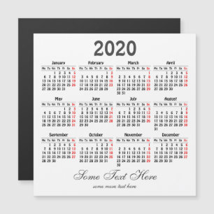 Erstellen Sie Ihre eigene 2020 Kalender Magnetkart Magnetkarte