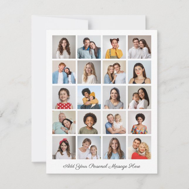 Erstellen Sie Ihre eigene 20-Foto Collage hinzufüg Karte (Vorderseite)
