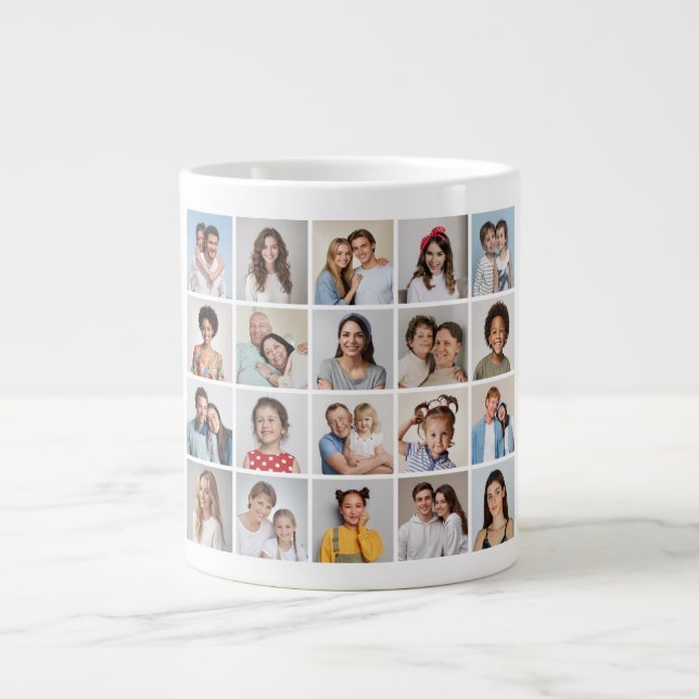 Erstellen Sie Ihre eigene 20-FotoCollage Jumbo-Tasse (Vorderseite)