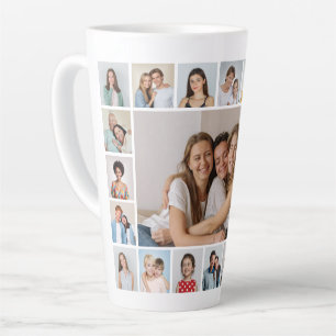 Erstellen Sie Ihre eigene 21-Foto-Collage-Latte-Mu Milchtasse