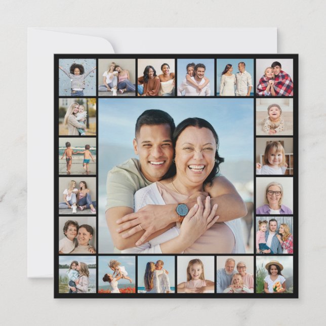 Erstellen Sie Ihre eigene 21 FotoCollage Karte (Vorderseite)