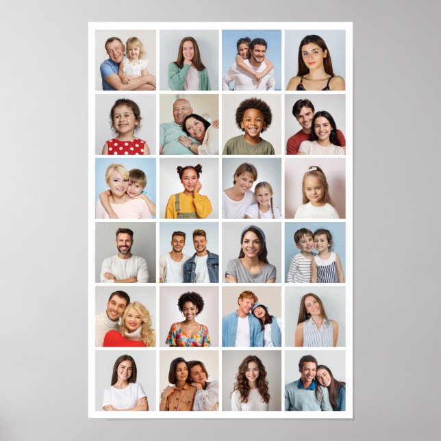 Erstellen Sie Ihre eigene 24-Foto-Collage  Poster (Vorne)