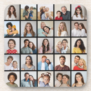 Erstellen Sie Ihre eigene 25-Foto Collage Getränkeuntersetzer