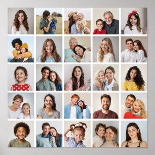 Erstellen Sie Ihre eigene 25-Foto Collage Poster