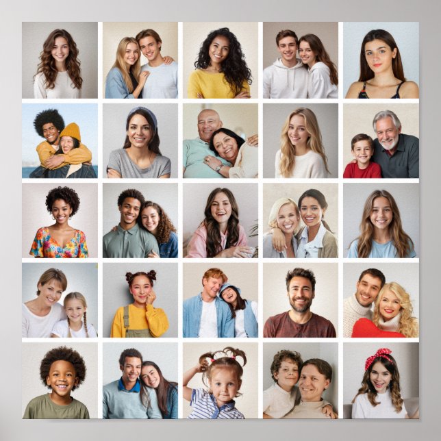 Erstellen Sie Ihre eigene 25-Foto Collage Poster (Vorne)
