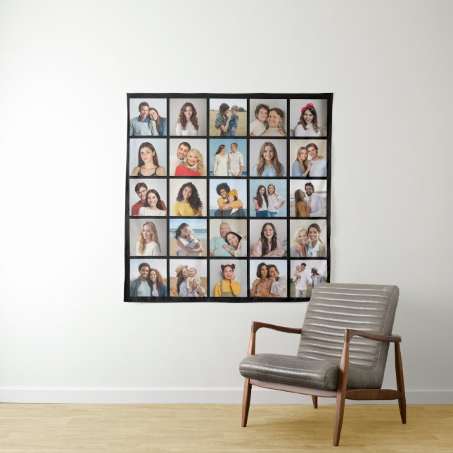 Erstellen Sie Ihre eigene 25-Foto Collage Wandteppich (Beispiel)