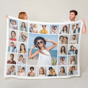Erstellen Sie Ihre eigene 27-Foto-Collage Fleecedecke
