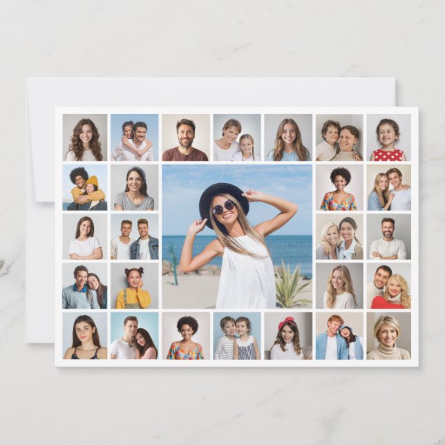 Erstellen Sie Ihre eigene 27-Foto-Collage-Grußkart (Vorderseite)