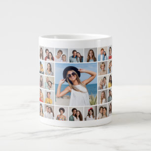 Erstellen Sie Ihre eigene 27-Foto-Collage Jumbo-Tasse