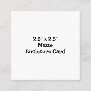 Erstellen Sie Ihre eigene 2,5" x 2,5" matte Hülle Begleitkarte