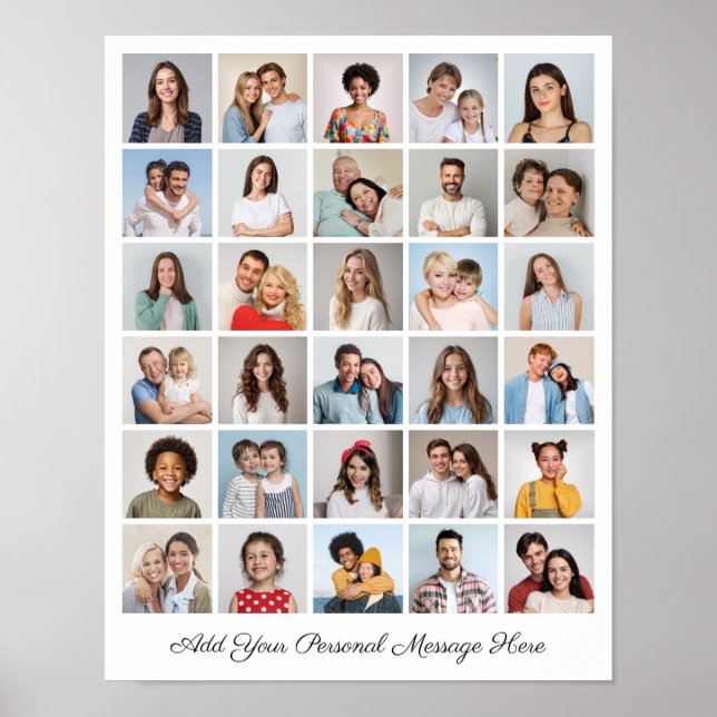 Erstellen Sie Ihre eigene 30-Foto-Collage hinzufüg Poster (Vorne)