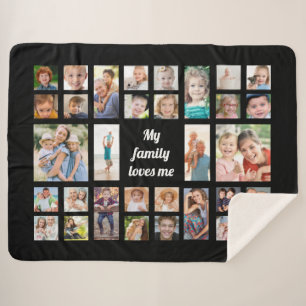 Erstellen Sie Ihre eigene 32-Familienfoto-Collage Sherpadecke