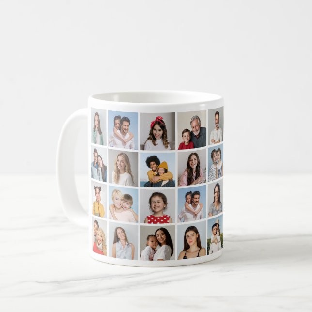 Erstellen Sie Ihre eigene 32 FotoCollage Kaffeetasse (Vorderseite Links)
