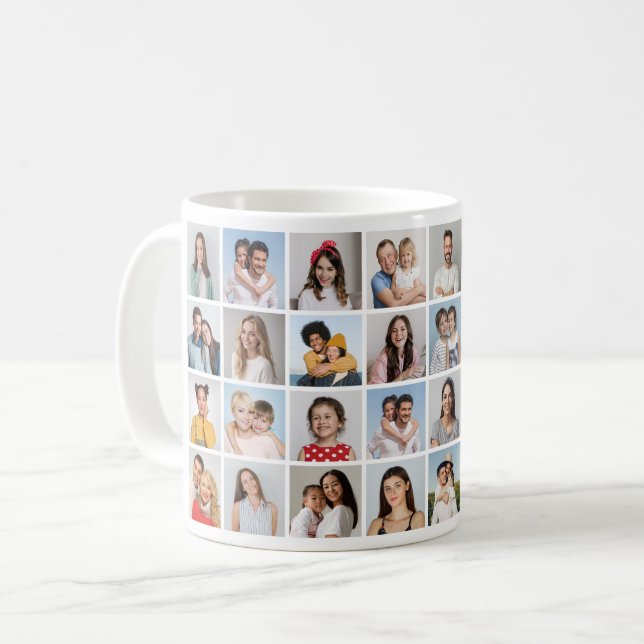 Erstellen Sie Ihre eigene 32 FotoCollage Kaffeetasse (Vorderseite Links)