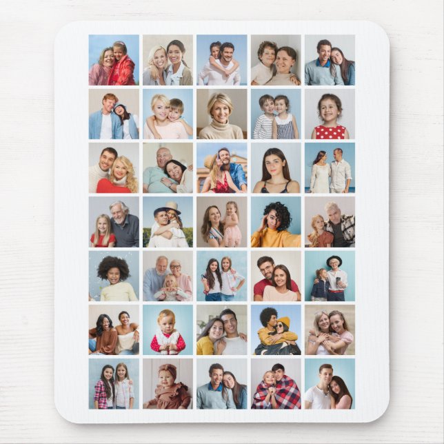 Erstellen Sie Ihre eigene 35-Bild Collage bearbeit Mousepad (Vorne)