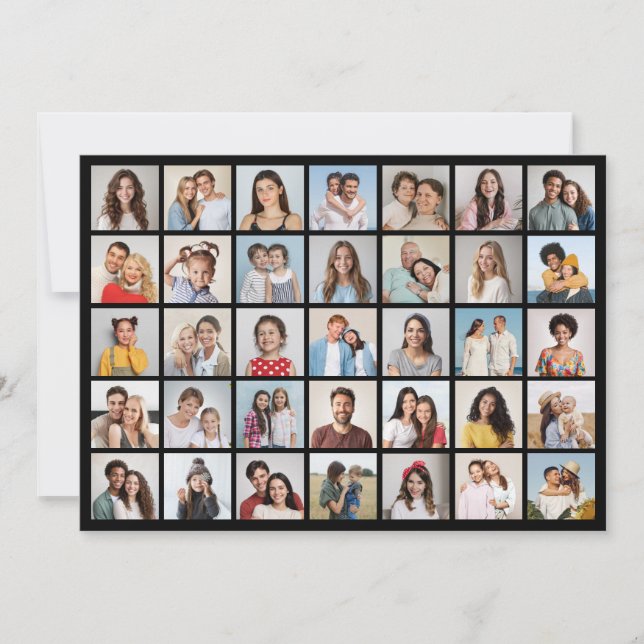 Erstellen Sie Ihre eigene 35-Foto Collage Karte (Vorderseite)