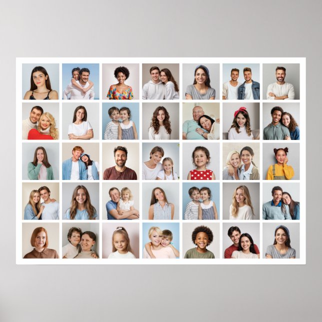 Erstellen Sie Ihre eigene 35-Foto Collage Poster (Vorne)