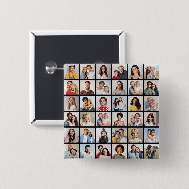 Erstellen Sie Ihre eigene 36 FotoCollage Button (Vorne & Hinten)