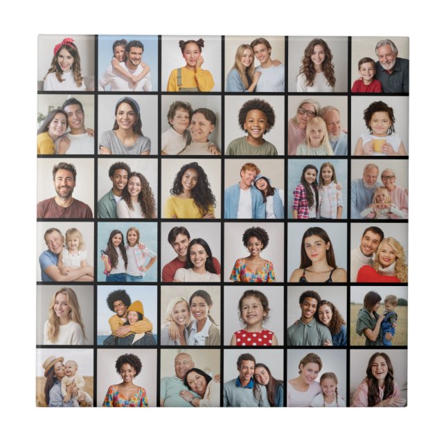 Erstellen Sie Ihre eigene 36 FotoCollage Fliese (Vorderseite)