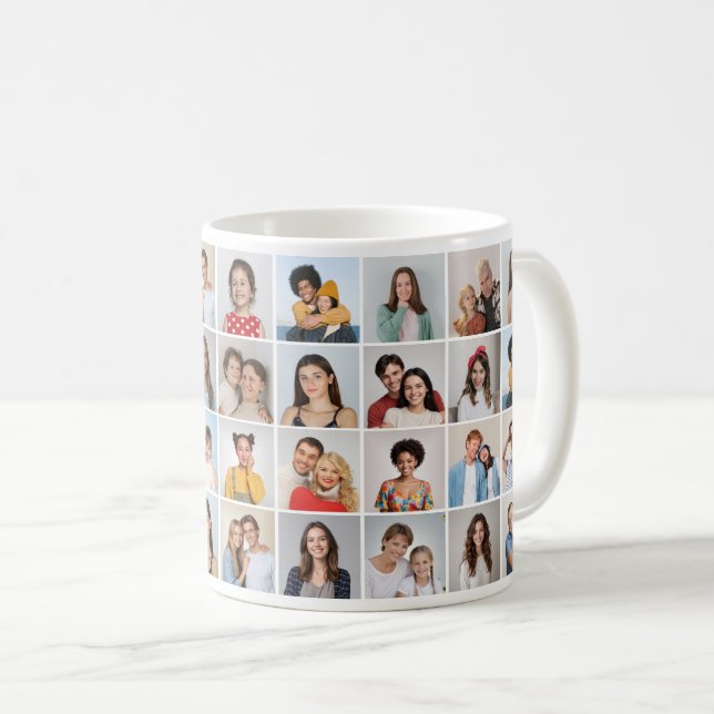 Erstellen Sie Ihre eigene 36 FotoCollage Kaffeetasse (VorderseiteRechts)