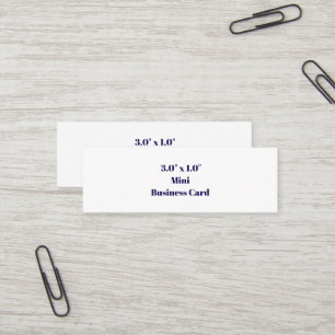 Erstellen Sie Ihre eigene 3,0" x 1,0" Mini-Geschäf Mini Visitenkarte