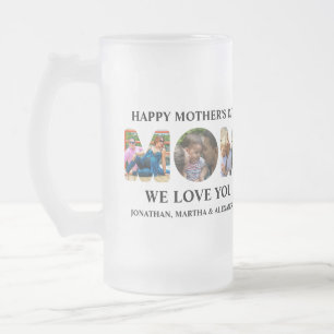 Erstellen Sie Ihre eigene 3-Foto Collage Happy Müt Mattglas Bierglas