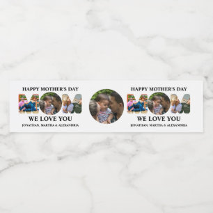 Erstellen Sie Ihre eigene 3-Foto Collage Happy Müt Wasserflaschenetikett