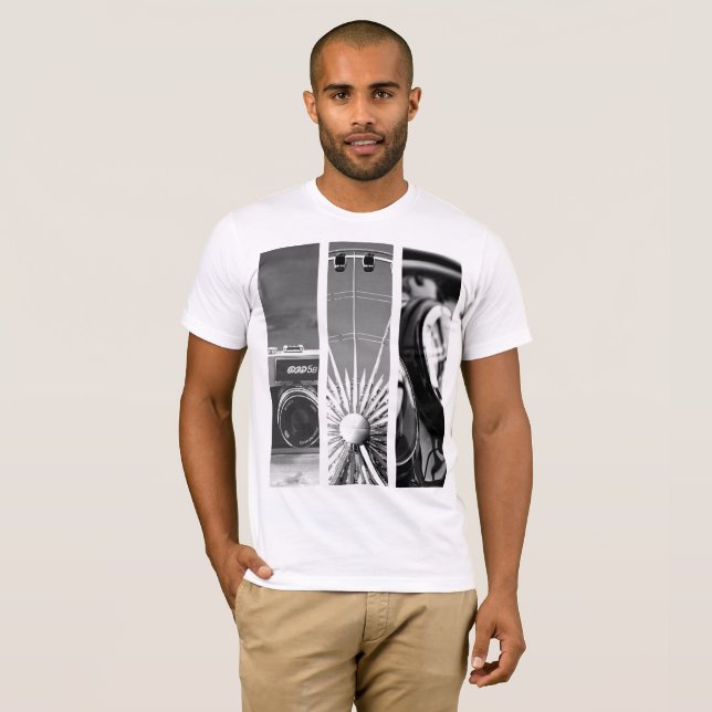 Erstellen Sie Ihre eigene 3-Foto Collage T-Shirt (Vorne ganz)