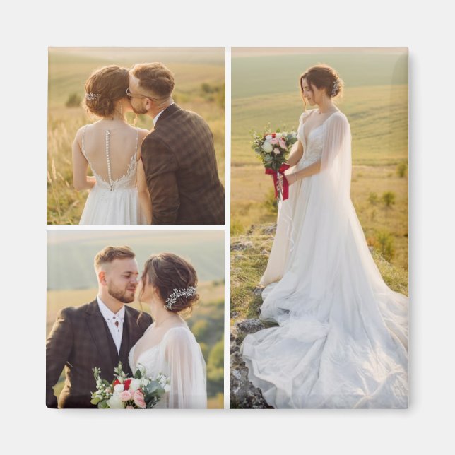 Erstellen Sie Ihre eigene 3 FotoCollage Magnet (Vorne)