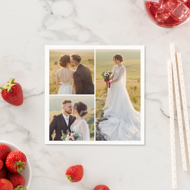 Erstellen Sie Ihre eigene 3 FotoCollage Serviette (Beispiel)