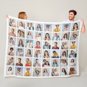 Erstellen Sie Ihre eigene 48-Foto-Collage Fleecedecke