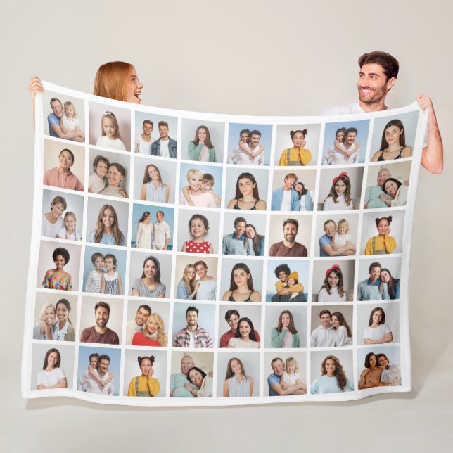 Erstellen Sie Ihre eigene 48-Foto-Collage  Fleecedecke (Beispiel)