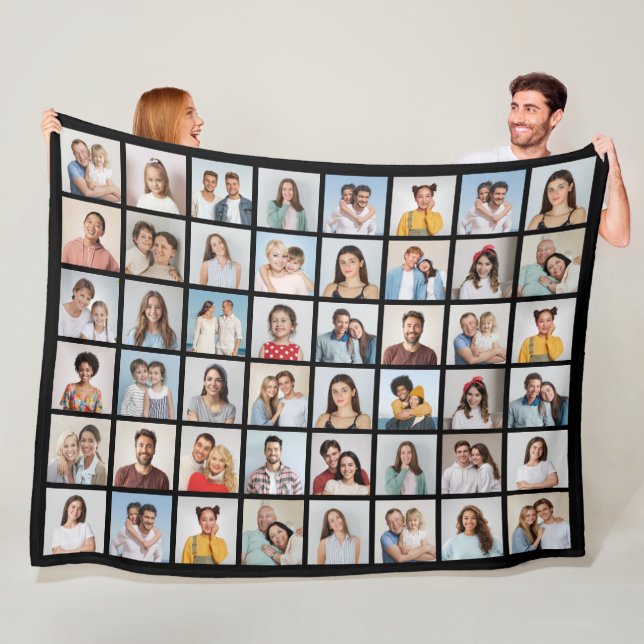 Erstellen Sie Ihre eigene 48-Foto-Collage  Fleecedecke (Beispiel)