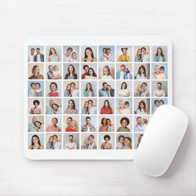 Erstellen Sie Ihre eigene 48-Foto-Collage  Mousepad (Mit Mouse)
