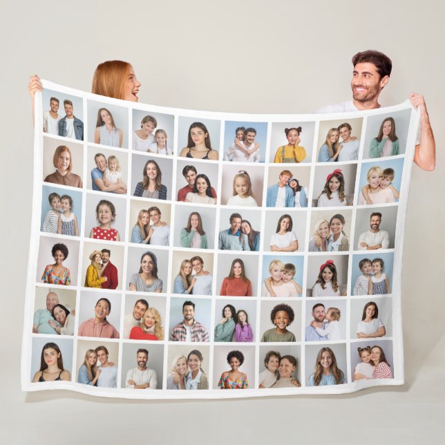 Erstellen Sie Ihre eigene 48 FotoCollage Fleecedecke (Beispiel)