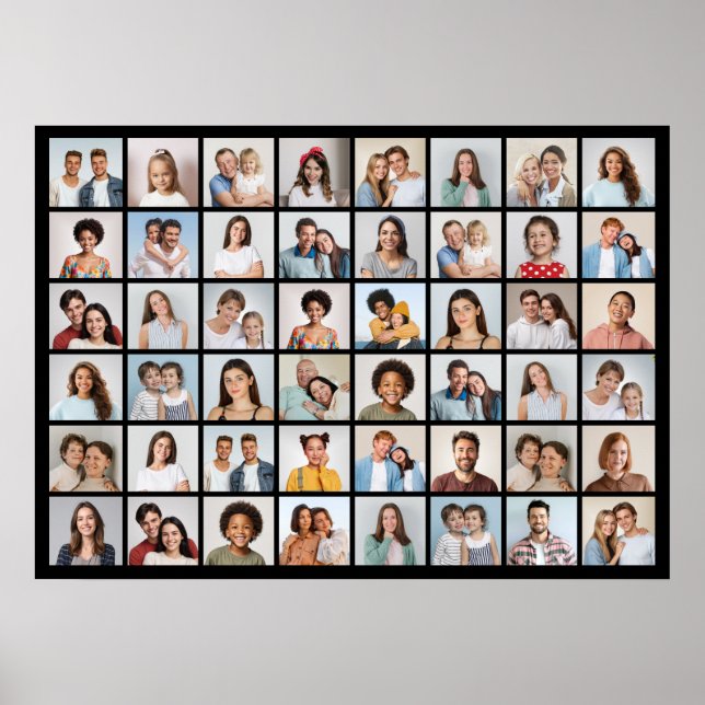 Erstellen Sie Ihre eigene 48 FotoCollage Poster (Vorne)