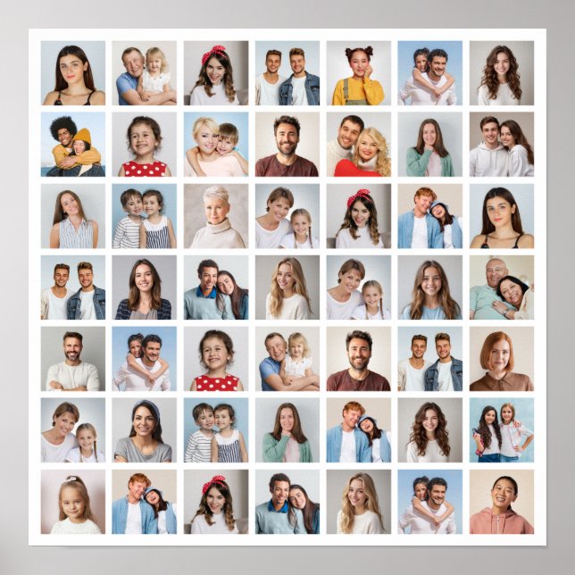 Erstellen Sie Ihre eigene 49-Foto-Collage  Poster (Vorne)