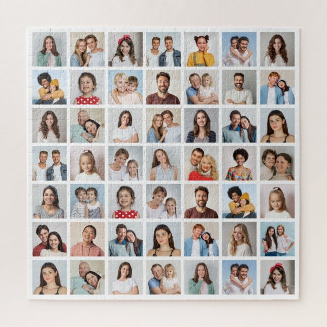 Erstellen Sie Ihre eigene 49-Foto-Collage Puzzle (Vertikal)