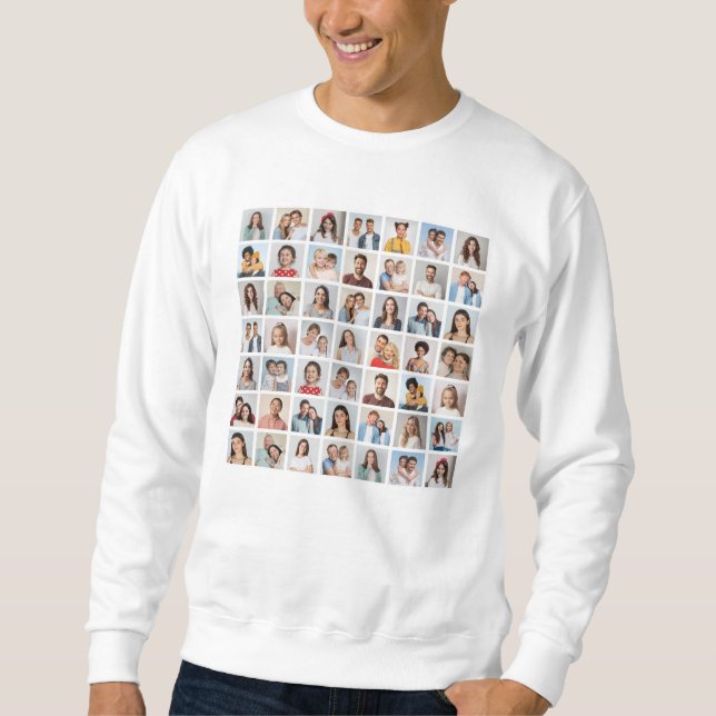 Erstellen Sie Ihre eigene 49-Foto-Collage  Sweatshirt (Vorderseite)