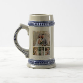 Erstellen Sie Ihre eigene 4-Foto-Hochzeitskollekti Bierglas