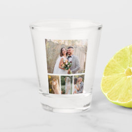 Erstellen Sie Ihre eigene 4-Foto-Hochzeitskollekti Schnapsglas