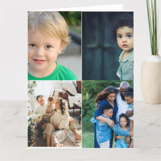 Erstellen Sie Ihre eigene 4-FotoCollage Dankeskarte