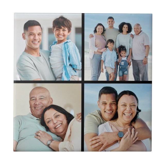 Erstellen Sie Ihre eigene 4-FotoCollage Fliese (Vorderseite)