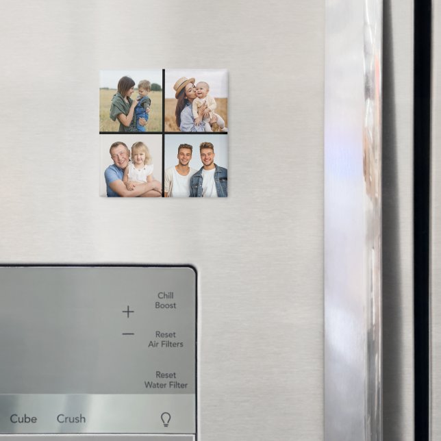 Erstellen Sie Ihre eigene 4-FotoCollage Magnet (In Situ (Kühlschrank))