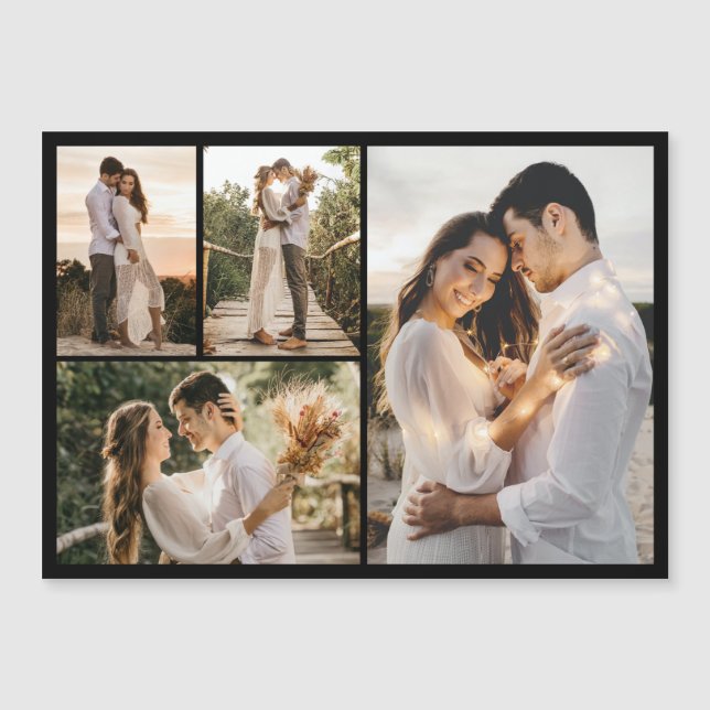 Erstellen Sie Ihre eigene 4-FotoCollage Magnetkarte (Vorderseite)