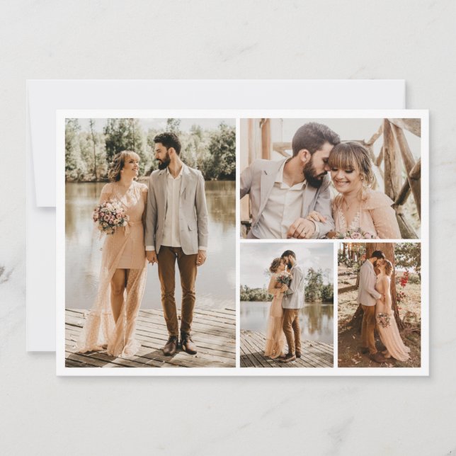 Erstellen Sie Ihre eigene 4-FotoCollage Mitteilungskarte (Vorderseite)