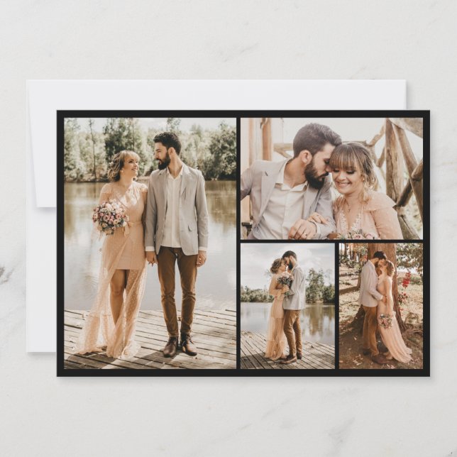 Erstellen Sie Ihre eigene 4-FotoCollage Mitteilungskarte (Vorderseite)